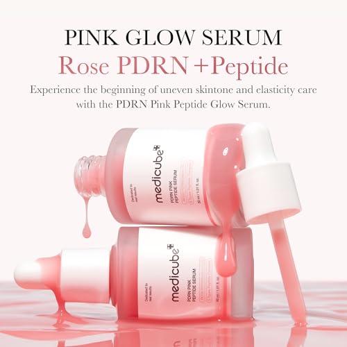 medicube PDRN Pink Peptide Serum, Pink glow serum, Peptide, Niacinamide, Hydrating & Moisturizing & Firming, Uneven Skin Tone, Korean Skincare | 1.01 fl.oz.