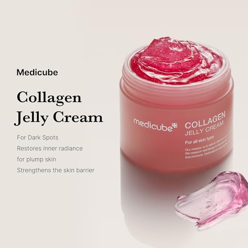 medicube Collagen Jelly Cream- Niacinamide & Freeze-Dried Hydrolyzed Collagen - Boosts skin's barrier hydration and gives 24h Glow & Lifted Look - Korean skincare