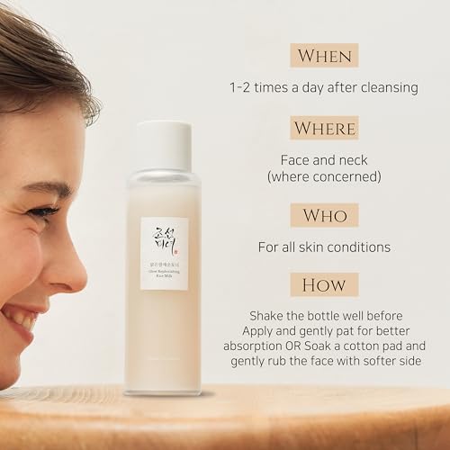 Beauty of Joseon Glow Replenishing Rice Milk 5.07 fl.oz (150ml) - Facial Sebum Toner for Oily Combination Skin, Korean Moisturizing Care
