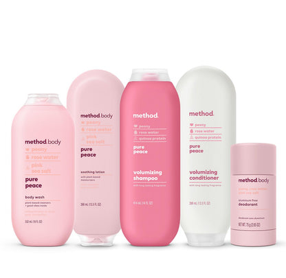 Method Daily Lotion, Pure Peace, Plant-Based Moisturizer for 24 Hours of Hydration, 13.5 Fl Oz (Pack of 1)