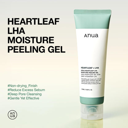 ANUA Heartleaf LHA Moisture Peeling Gel 120ml Face Normal Skin Exfoliation Gel