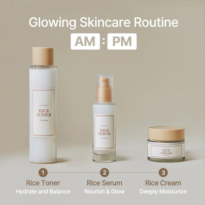 [I'm From] Rice Toner, 77.78% Rice Extract from Korea, Glow Essence with Niacinamide, Hydrating for Dry Skin, Vegan, Alcohol-Free, Fragrance-Free, Peta Approved, k beauty toner