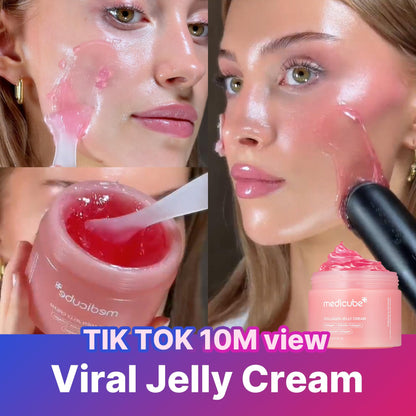 medicube Collagen Jelly Cream- Niacinamide & Freeze-Dried Hydrolyzed Collagen - Boosts skin's barrier hydration and gives 24h Glow & Lifted Look - Korean skincare