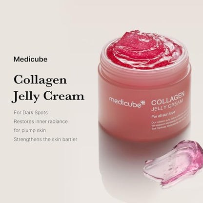 medicube Collagen Jelly Cream- Niacinamide & Freeze-Dried Hydrolyzed Collagen - Boosts skin's barrier hydration and gives 24h Glow & Lifted Look - Korean skincare