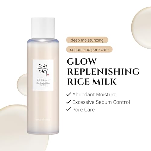 Beauty of Joseon Glow Replenishing Rice Milk 5.07 fl.oz (150ml) - Facial Sebum Toner for Oily Combination Skin, Korean Moisturizing Care